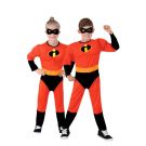 Kids Incredibles Costume - Deluxe Muscle Chest Jumpsuit with Mask - alternate view