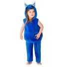 Kids Oddbods Pogo Costume - Blue Plush Character Suit with Horns - alternate view 3