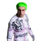 Adult Joker wig with neon green slicked-back hair from Suicide Squad