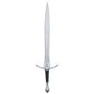 Gandalf sword prop with silver blade and black grip - 67cm LOTR accessory