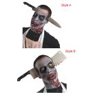 Halloween zombie cleaver headband accessory with dripping blood paint