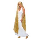 Adult Lady Godiva long blonde wig with floor-length waves and centre part