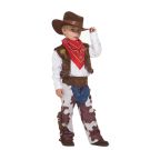 Kids Western Cowboy Costume - 4PC Wild West Rancher Set with Hat Vest Chaps - alternate view
