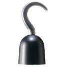 Plastic pirate hook costume accessory with protective hand shield