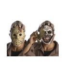 Jason Voorhees Latex Mens Halloween Double Mask Friday The 13Th Costume Accessories - alternate view