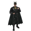 Batman muscle jumpsuit with printed armor detail and yellow bat emblem