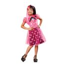 Girls Monster High Draculaura Costume - Licensed Pink Vampire Dress with Bat Headband - alternate view