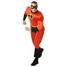 Adult Mr Incredible Costume with Muscle Chest - Licensed Disney Pixar Superhero Jumpsuit - alternate view