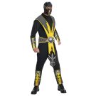 Mens Mortal Kombat Scorpion Fancy Ninja Halloween Karate Costume - alternate view