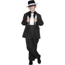 Boys Gangster Costume - 1920s Mobster Pinstripe Suit with Braces - alternate view 2