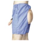 Adult bums and willies novelty shorts blue polka dot stag night costume