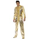 Adult Elvis Gold Lamé Costume - Mens 70s Rock Star Jumpsuit - alternate view 4
