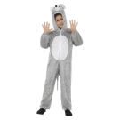 Child wearing plush mouse costume with 3D ears and white belly panel