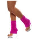 Licensed Womens Pair of Party Legwarmers Knitted Neon Dance 80s Costume Leg Warmers Hot Pink