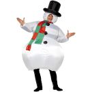 Snowman costume battery pack installation and fan mounting instructions