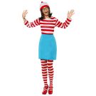 Cartoon Costume - Licensed Wheres Wally Ladies Costume 80s Wenda Wendy Womens Cartoon Smiffys Fancy Dress
