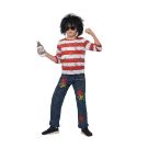 David Walliams Book Week costume set with messy black wig and glasses