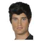 Black Danny Grease 50s Rocker Rock and Rol T-Bird Mens Greaser Costume Wig - alternate view