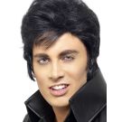 Rock Star Elvis Presley Las Vegas Wig Black Hair - alternate view