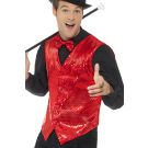 Classic cabaret waistcoat with full sequin coverage and V-neck cut