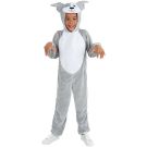 Child Dog Costume - Grey Puppy Onesie with Hood and Tail - alternate view 4