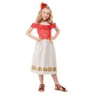 Girls Hawaiian Princess Costume with Flower Hair Clip - Tropical Island Dress - alternate view