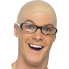 Adult latex bald cap in natural flesh tone with realistic skin texture