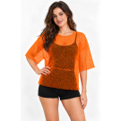 Adult Neon Orange Mesh Fishnet Vest - 80s String Vest Costume Top
