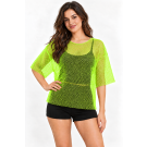 Adult Neon Green Fishnet Mesh Top - 80s Rave Party String Vest