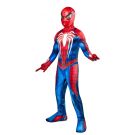 Kids Spider-Man 2 deluxe costume with blue geometric panels and white spider emblem