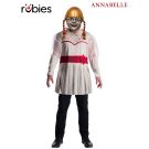 Adult mens Annabelle costume with white tunic dress and red sash detail