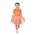 Girls Emma Memma orange dress costume with butterfly tulle skirt and dimensional appliqués