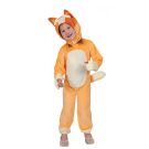 Kids Bingo Bluey costume full body jumpsuit with detachable hood and 3D ears