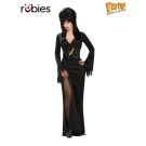 Elvira Mistress of the Dark licensed costume dress with high slit and bell sleeves