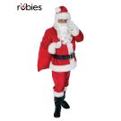 Adult Santa Claus costume 12-piece set with red jacket and pants