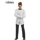 Adult insane asylum patient costume jacket with restraint belts and buckles