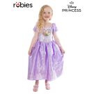 Girls Disney Rapunzel costume dress with lavender satin bodice and heart appliqué