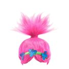 Kids Pink Troll Wig with Flower Crown - Tall Spiky Hair Accessory - alternate view
