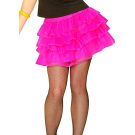Hot pink 80s tutu skirt with four tiers of ruffled tulle