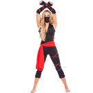 Ladies Ninja Fancy Dress Costume - alternate view