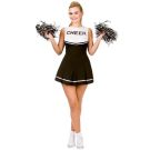 Black Cheerleader Costume - Ladies School Spirit Uniform Dress - alternate view