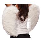 White feather angel wings with 85cm wingspan and elastic shoulder straps