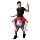 Shark Ride On Costume Adult - Carry Me Piggyback Shark Suit - alternate view