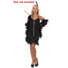 Womens 1920s Flapper Costume Black Fringe Dress Charleston Dancer Outfit - alternate view 3