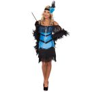 1920 flapper costumes Australia - Ladies 20s 1920s Charleston Flapper Chicago Fancy Dress Costume Black Boa