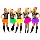 80s Party Girl T-shirt Skirt Costume lh181lh186