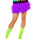 Adult purple tutu skirt with layered tulle and black elastic waistband
