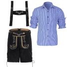 Mens Black Lederhosen German Costume lh220b