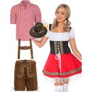 Complete German Oktoberfest costume for couples with authentic Alpine styling