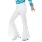 Mens White Bell Bottom Trousers - 70s Disco Flared Pants - alternate view 5